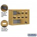 Salsbury Cell Phone Storage Locker - 3 Door High Unit (5 Inch Deep Compartments) - 8 A Doors and 2 B Doors - Gold - Surface Mounted - Resettable Combination Locks
